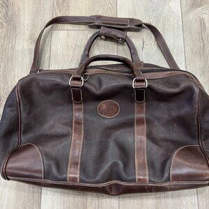 Vintage ROOTS Brown Leather Duffle Bag